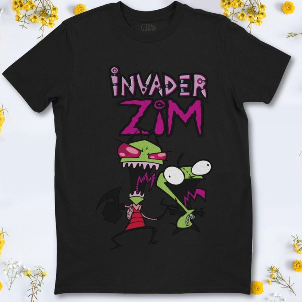 Invader Zim Laughing Gir & Zim Graphic Unisex Tee T-S… - Gem
